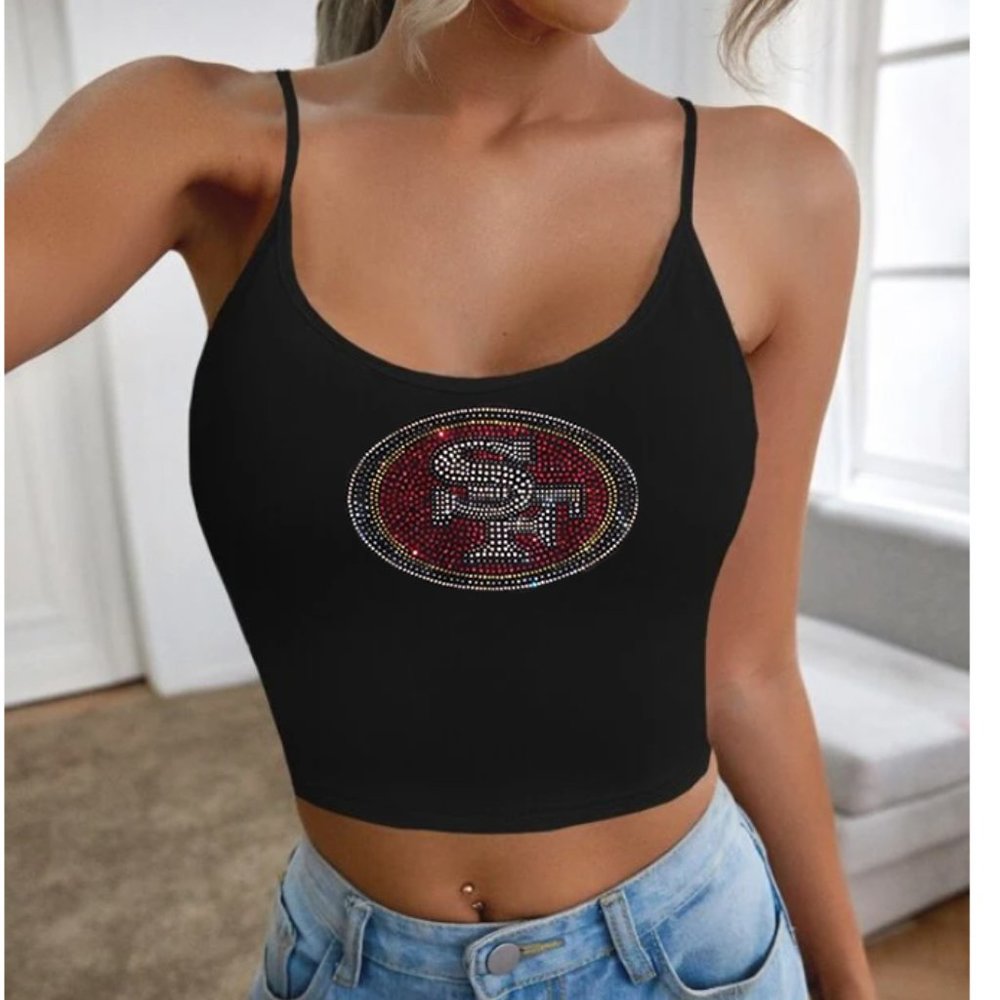 49ers Rhinestone Cami Top